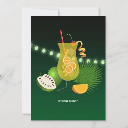 Uitnodiging voor tropische zomerbakken (Voorkant)