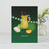 Uitnodiging voor tropische zomerbakken (Staand voorkant)