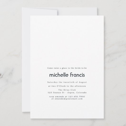 Uitnodiging voor tropische zomerbakken (Achterkant)