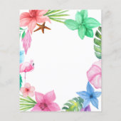 Uitnodiging voor Tropische zomerbudgetfeestdag (Achterkant)