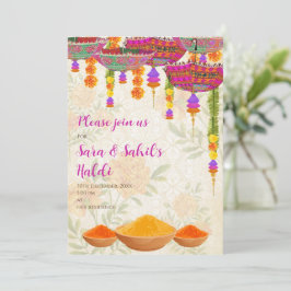 Uitnodiging voor trouw Haldi & Indiase Haldi uitno