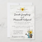 Uitnodiging voor Trouwdag op Sunflower & Rustic Wo (Voorkant)