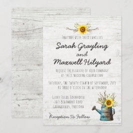 Uitnodiging voor Trouwdag op Sunflower & Rustic Wo
