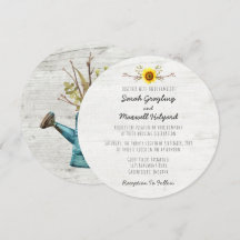 Uitnodiging voor Trouwdag op Sunflower & Rustic Wo