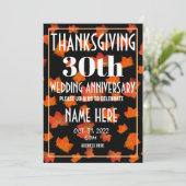 UITNODIGING VOOR TROUWDAJARFEest MET THANKSGIVING (Staand voorkant)