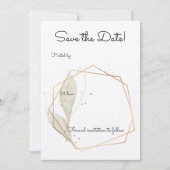 Uitnodiging voor trouwdatum Basic Save The Date (Voorkant)