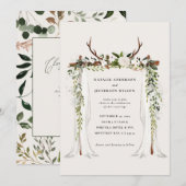 Uitnodiging voor trouwerij voor gebladerte (Voorkant / Achterkant)