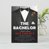 Uitnodiging voor trouwfeest in smoking (Staand voorkant)