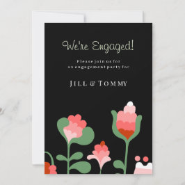Uitnodiging voor trouwfeest met wilde bloemen