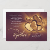 Uitnodiging voor trouwfeest 'Samen' (versie 2) (Voorkant / Achterkant)