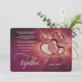 Uitnodiging voor trouwfeest Samen (Versie 3) (Staand voorkant)