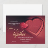 Uitnodiging voor Trouwfeest 'Samen, Voor Altijd, T (Voorkant / Achterkant)