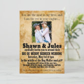 Uitnodiging voor trouwfeest van redneck-koppel (Staand voorkant)