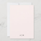 Uitnodiging voor trouwfoto's met Blush Pink Overla (Achterkant)