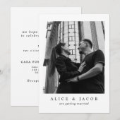 Uitnodiging voor trouwfoto's met RSVP (Voorkant / Achterkant)