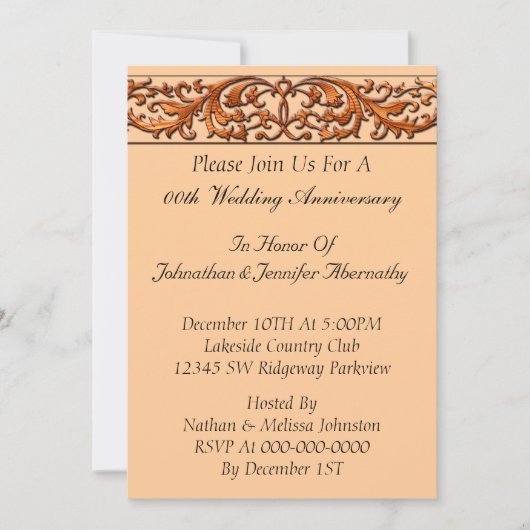 Uitnodiging voor trouwjubileum (Voorkant)