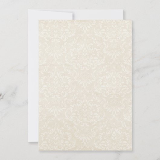 Uitnodiging voor trouwjubileum met Crème & Witte D (Achterkant)