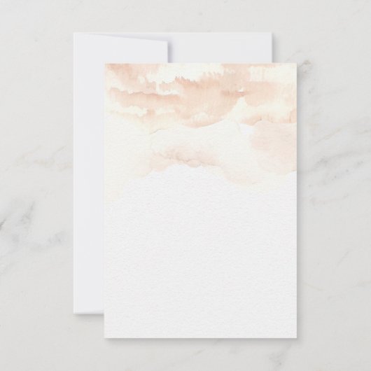 Uitnodiging voor trouwreceptie met palmbladeren op (Achterkant)