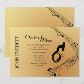 Uitnodiging voor tuba-muziekinstrument (Voorkant / Achterkant)