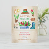 Uitnodiging voor tuinbouwonderdelen (Staand voorkant)