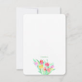 Uitnodiging voor tulpenboeket (Achterkant)