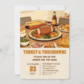 Uitnodiging voor Turkije en Touchdowns-diner (Voorkant)