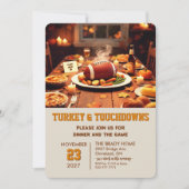 Uitnodiging voor Turkije en Touchdowns-diner (Voorkant)