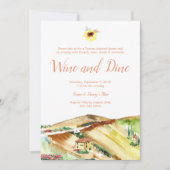 Uitnodiging voor Tuscany Wine and Dine dinerfeest (Voorkant)