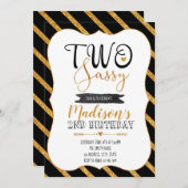 Uitnodiging voor twee sassy feestjes (Voorkant / Achterkant)