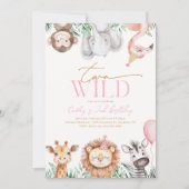 Uitnodiging voor twee Wild Animal Party (Voorkant)