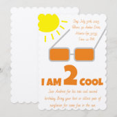 Uitnodiging voor tweede verjaardag (Voorkant / Achterkant)