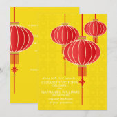Uitnodiging voor tweekleppige Chinese lantaarnaarn (Voorkant / Achterkant)