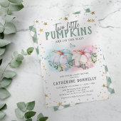 Uitnodiging voor tweeling baby shower voor jongen 