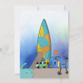 Uitnodiging voor tween surfparty (Achterkant)