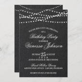 Uitnodiging voor Twinkle Lights Feest (Voorkant / Achterkant)