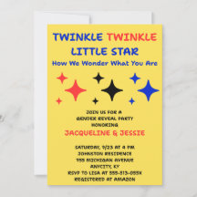 Uitnodiging voor Twinkle Twinkle Little Star Gesla
