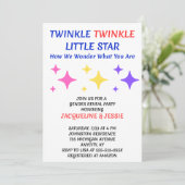 Uitnodiging voor Twinkle Twinkle Little Star Gesla (Staand voorkant)