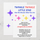 Uitnodiging voor Twinkle Twinkle Little Star Gesla (Voorkant / Achterkant)
