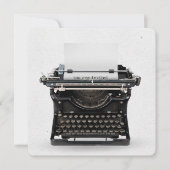 Uitnodiging voor  typemachine Retirement Party (Voorkant)