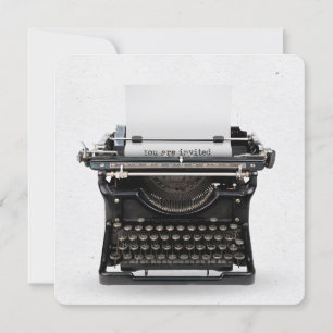 Uitnodiging voor  typemachine Retirement Party