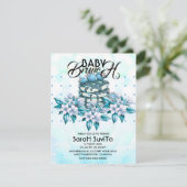 Uitnodiging voor Uitgebreide Blauwebes Baby Brunch (Staand voorkant)