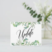 Uitnodiging voor uitgestelde bruiloft met elegante (Staand voorkant)