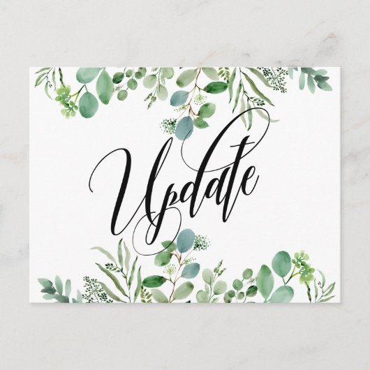 Uitnodiging voor uitgestelde bruiloft met elegante (Voorkant)