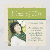 Uitnodiging voor uitnodigend Afstuderen (Voorkant / Achterkant)