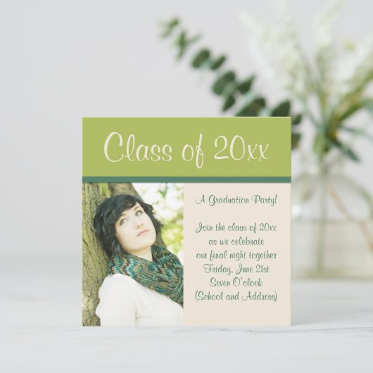 Uitnodiging voor uitnodigend Afstuderen (Staand voorkant)