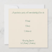 Uitnodiging voor uitnodigend Afstuderen (Achterkant)