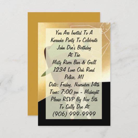 Uitnodiging voor uitnodiging (Voorkant / Achterkant)