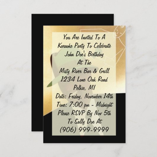 Uitnodiging voor uitnodiging (Voorkant / Achterkant)