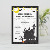 Uitnodiging voor uitnodiging in Haunted House Hall (Staand voorkant)