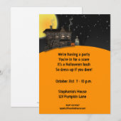 Uitnodiging voor uitnodiging in Haunted House Hall (Voorkant / Achterkant)